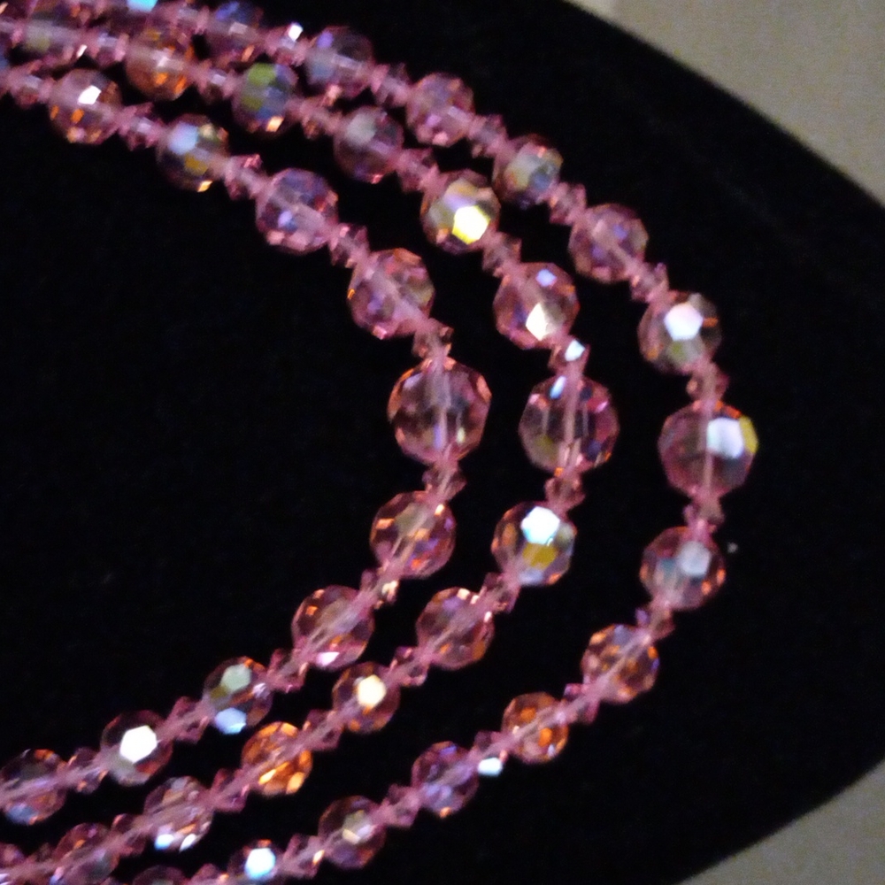 Pink Crystal Necklace - Picture 2 of 4